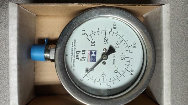 Pressure Gauge 30 Hg/-1-0 Bar